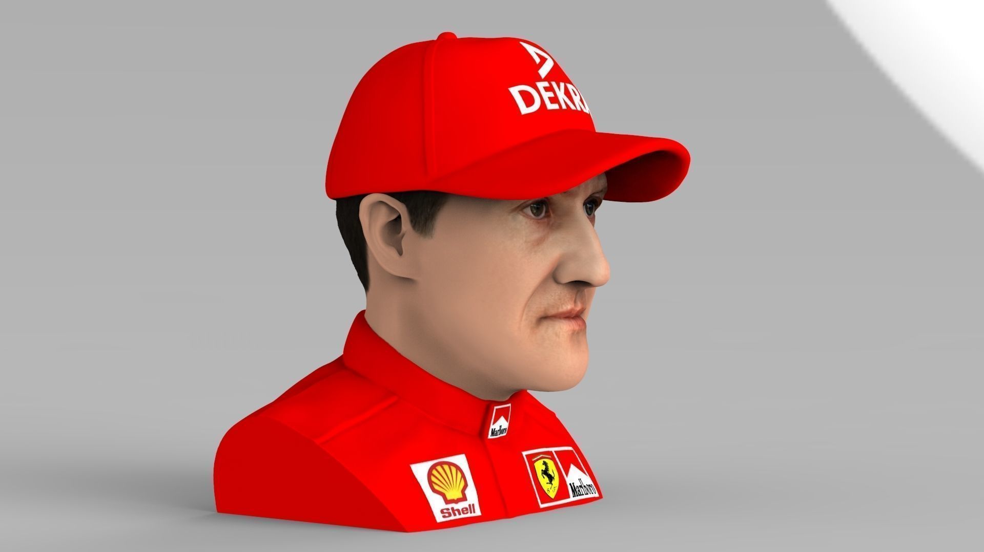 Michael Schumacher Lewis Hamilton busts full color 3D printing 3D Model Collection_7
