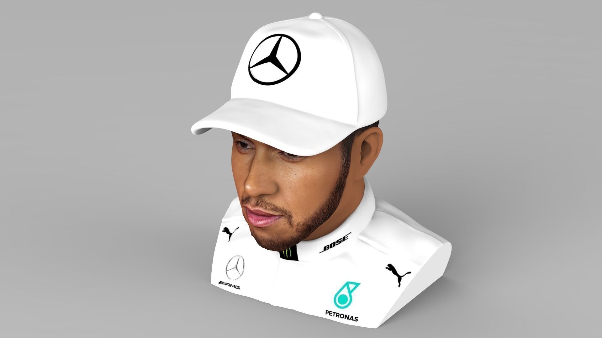 Michael Schumacher Lewis Hamilton busts full color 3D printing 3D Model Collection_31