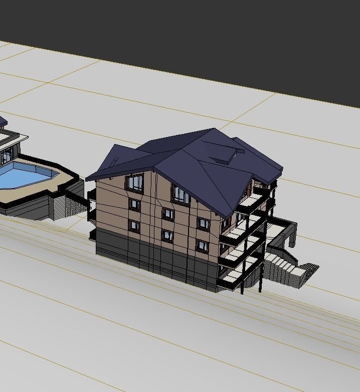 Hotel building 3D model_14