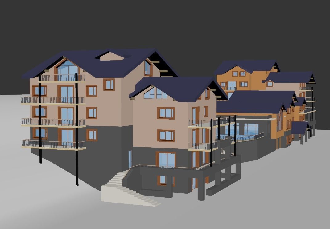 Hotel building 3D model_10