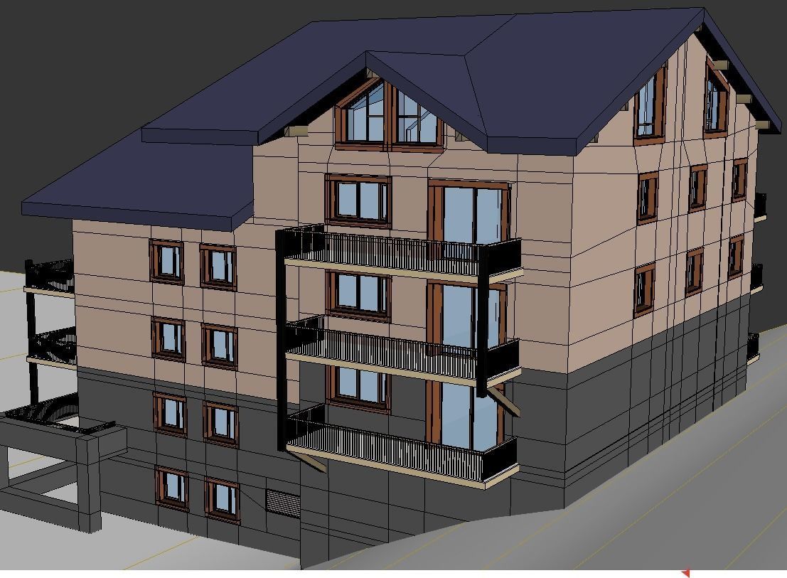 Hotel building 3D model_11