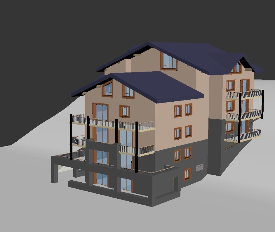 Hotel building 3D model_12