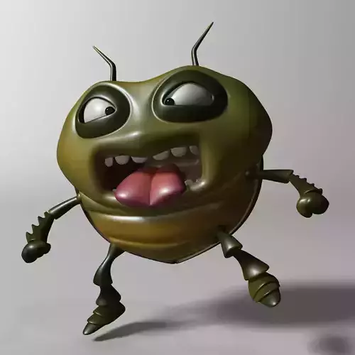 Cartoon Bug RIGGED Low-poly 3D model