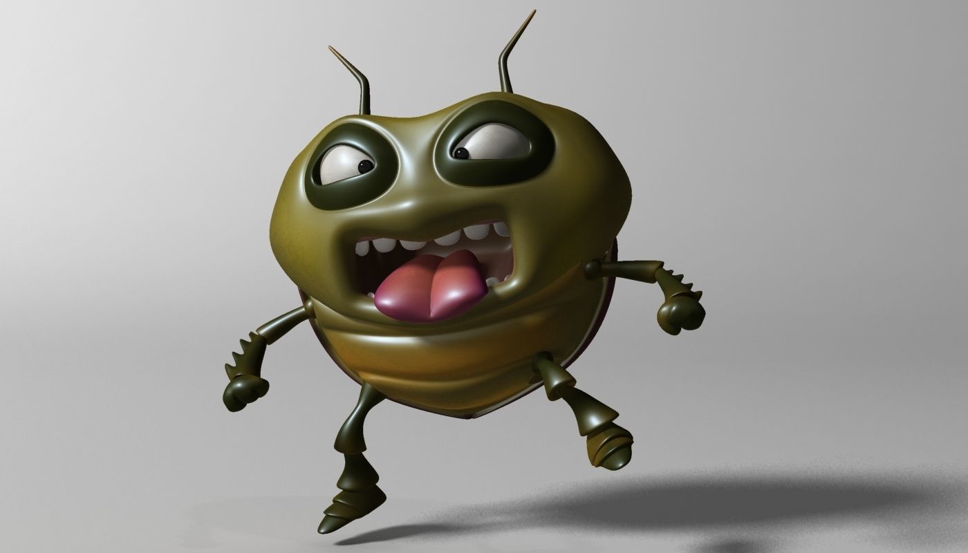 Cartoon Bug RIGGED Low-poly 3D model_1