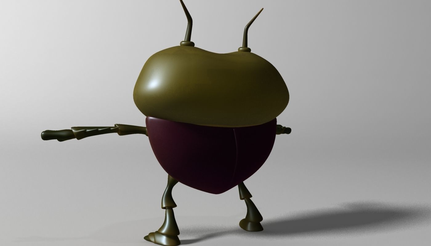 Cartoon Bug RIGGED Low-poly 3D model_3