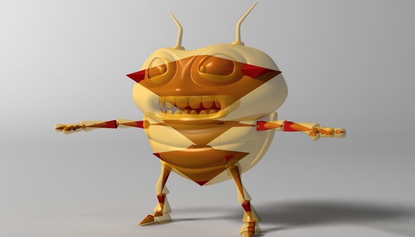Cartoon Bug RIGGED Low-poly 3D model_11