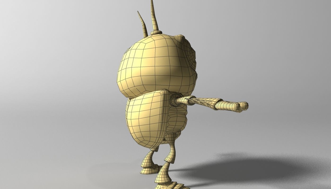 Cartoon Bug RIGGED Low-poly 3D model_7