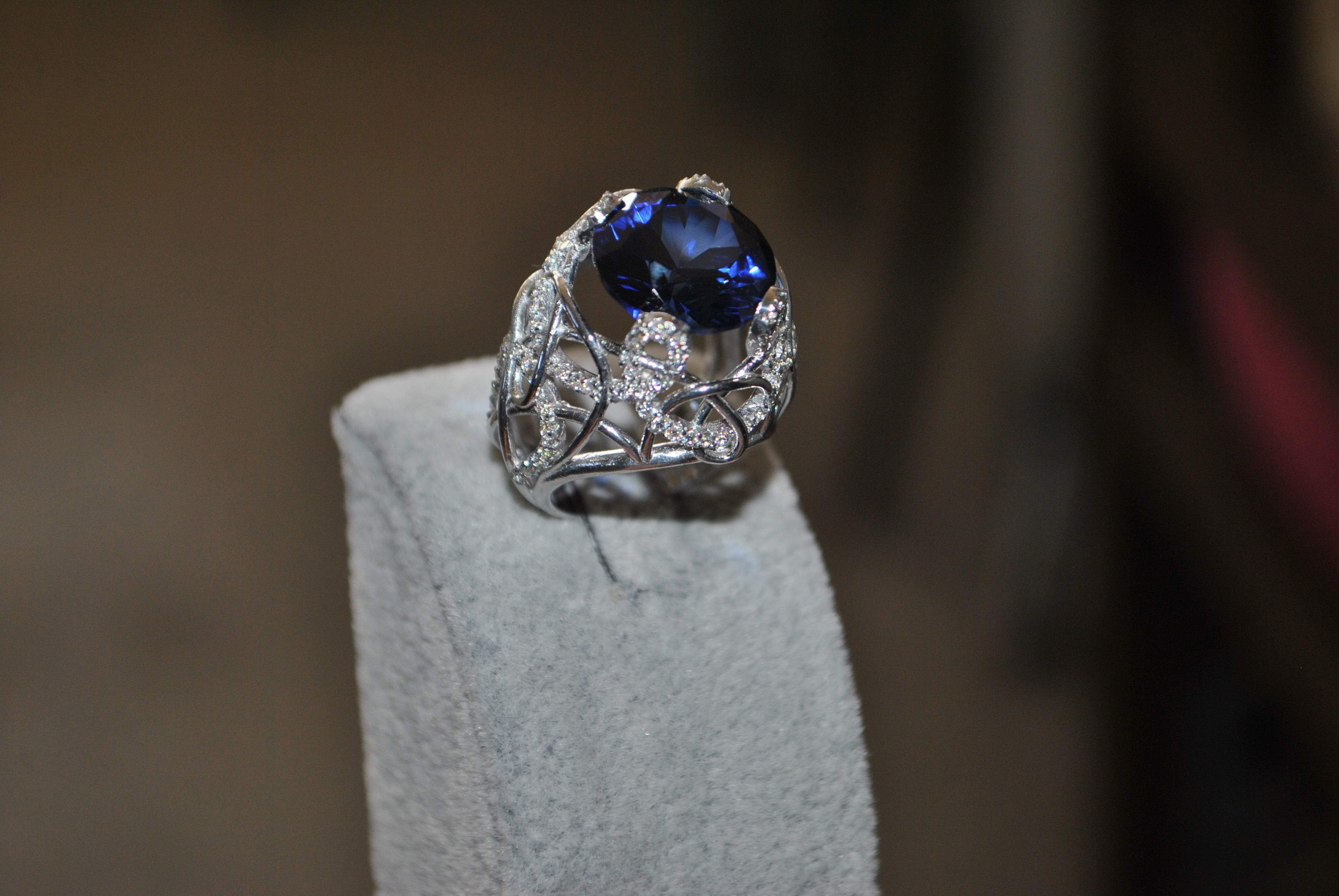 Ring big gem 3D print model_5