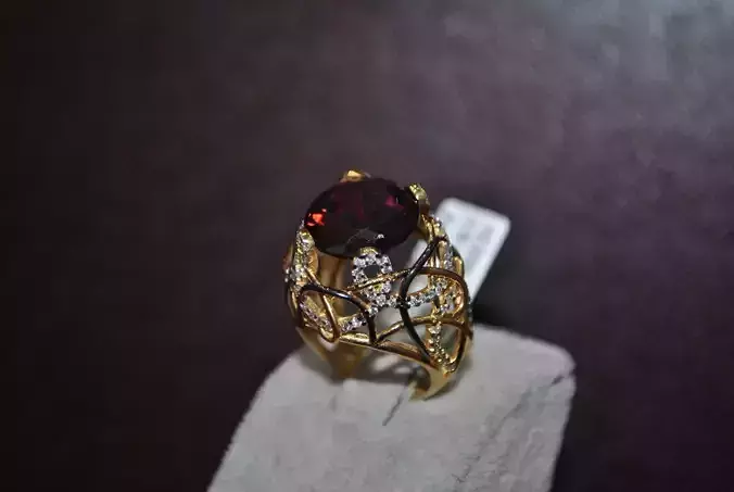 Ring big gem 3D print model
