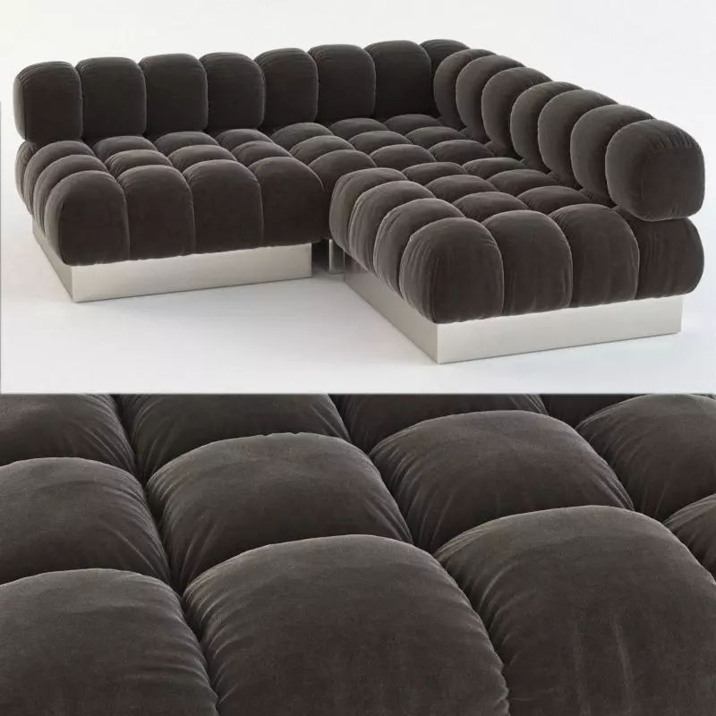 Harvey Probber sectional sofa  3D model_0