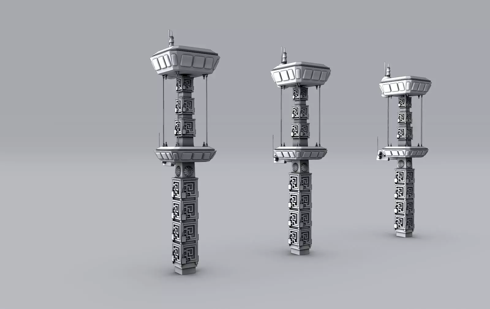 Futuristic Street Lamp 3D model_0