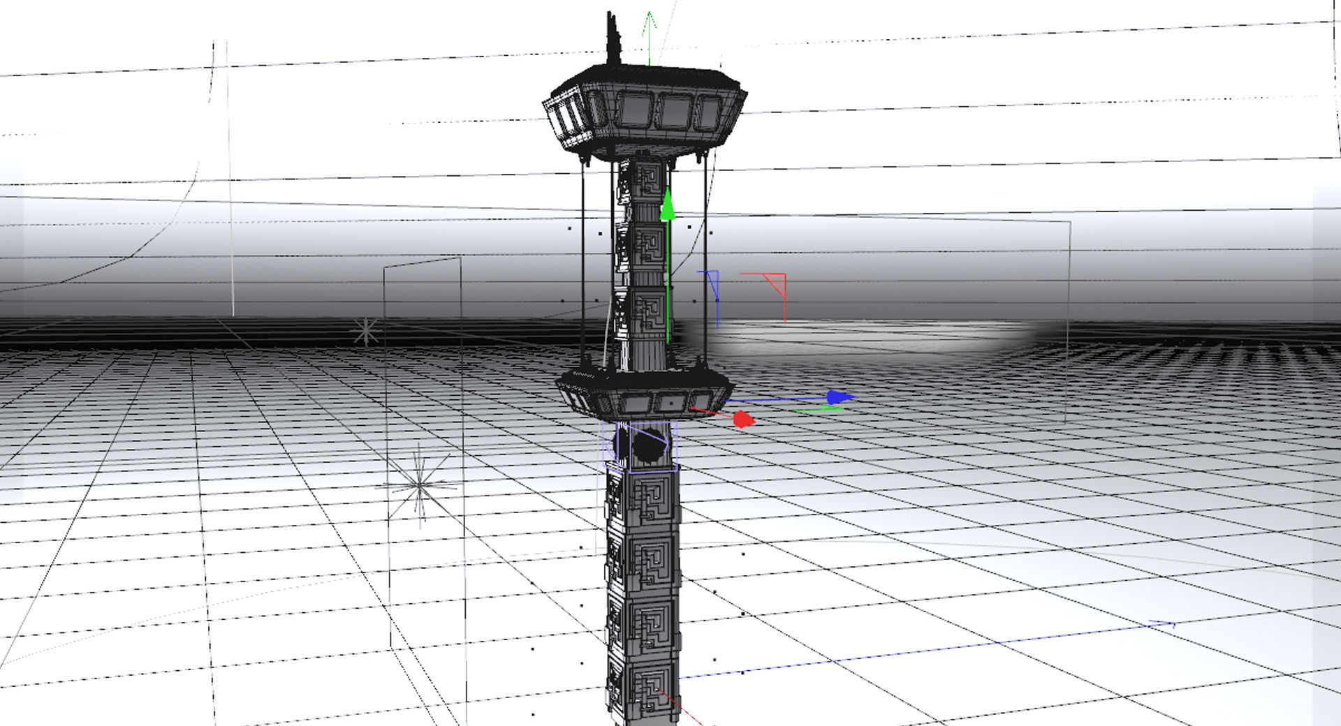 Futuristic Street Lamp 3D model_3