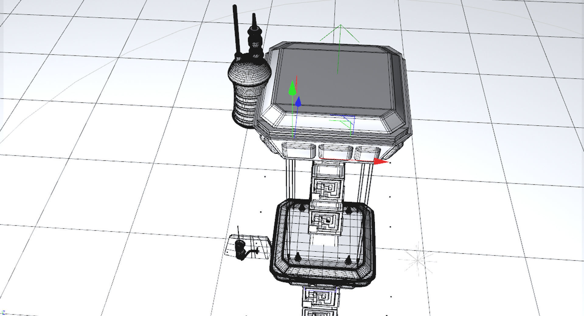 Futuristic Street Lamp 3D model_6