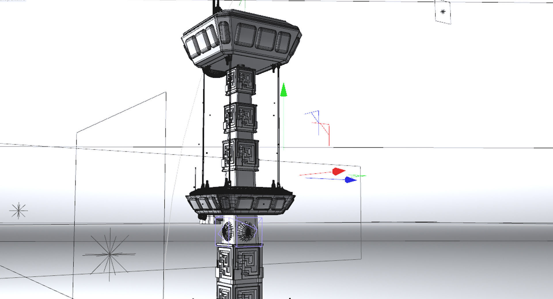 Futuristic Street Lamp 3D model_4