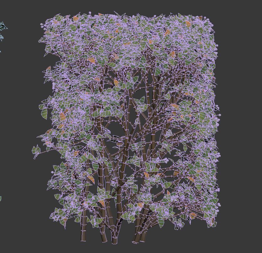 Cotoneaster lucidus Nr 5- Ten transparent cubes - sphere hedges 3D model_4