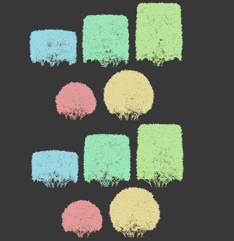 Cotoneaster lucidus Nr 4- Ten cubes - sphere hedges 3D model_2