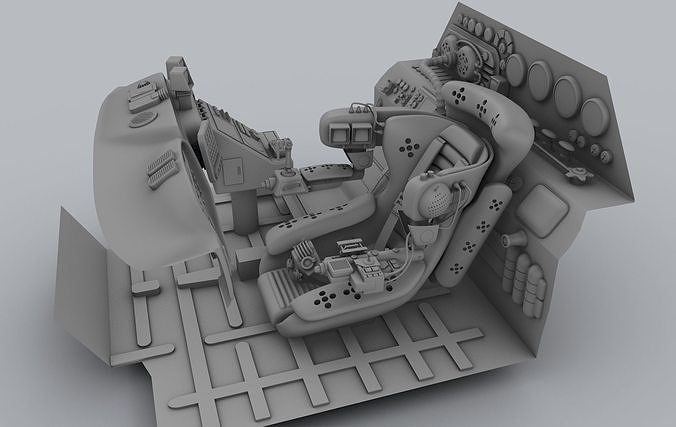 Future Interior Vehicle 3D model