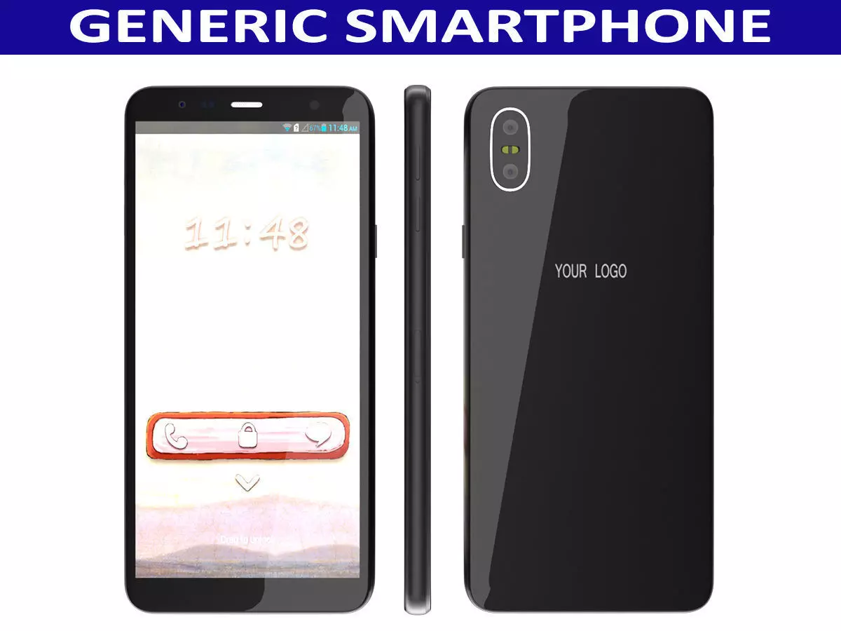 Generic Smartphone 3D model_0