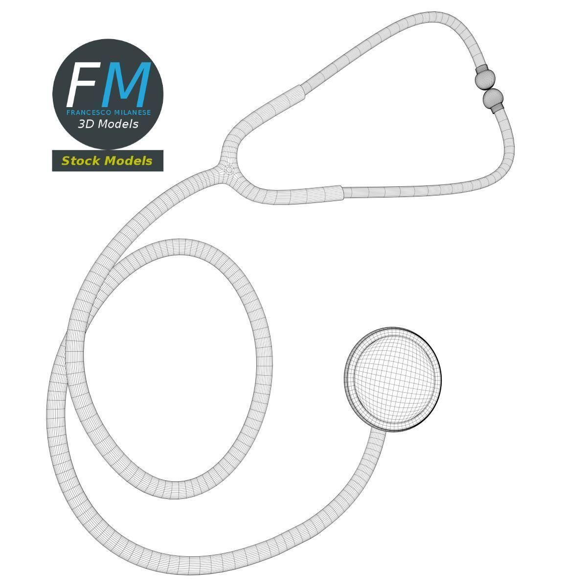 Stethoscope 3D model_8