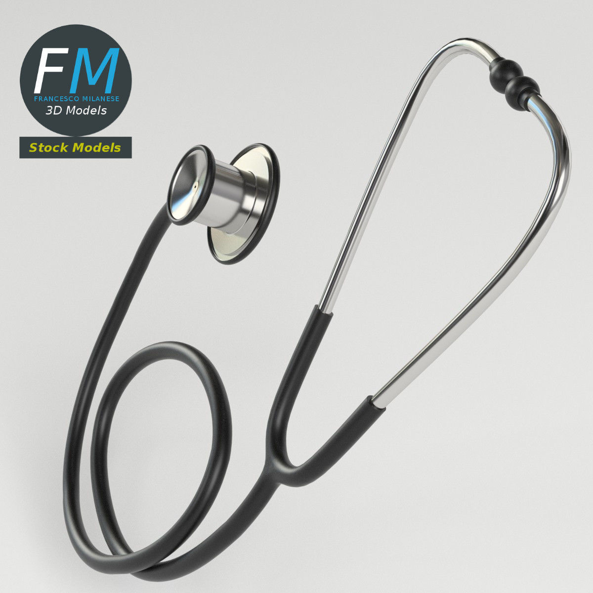 Stethoscope 3D model_2
