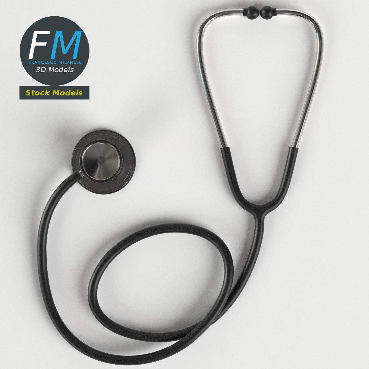 Stethoscope 3D model_6