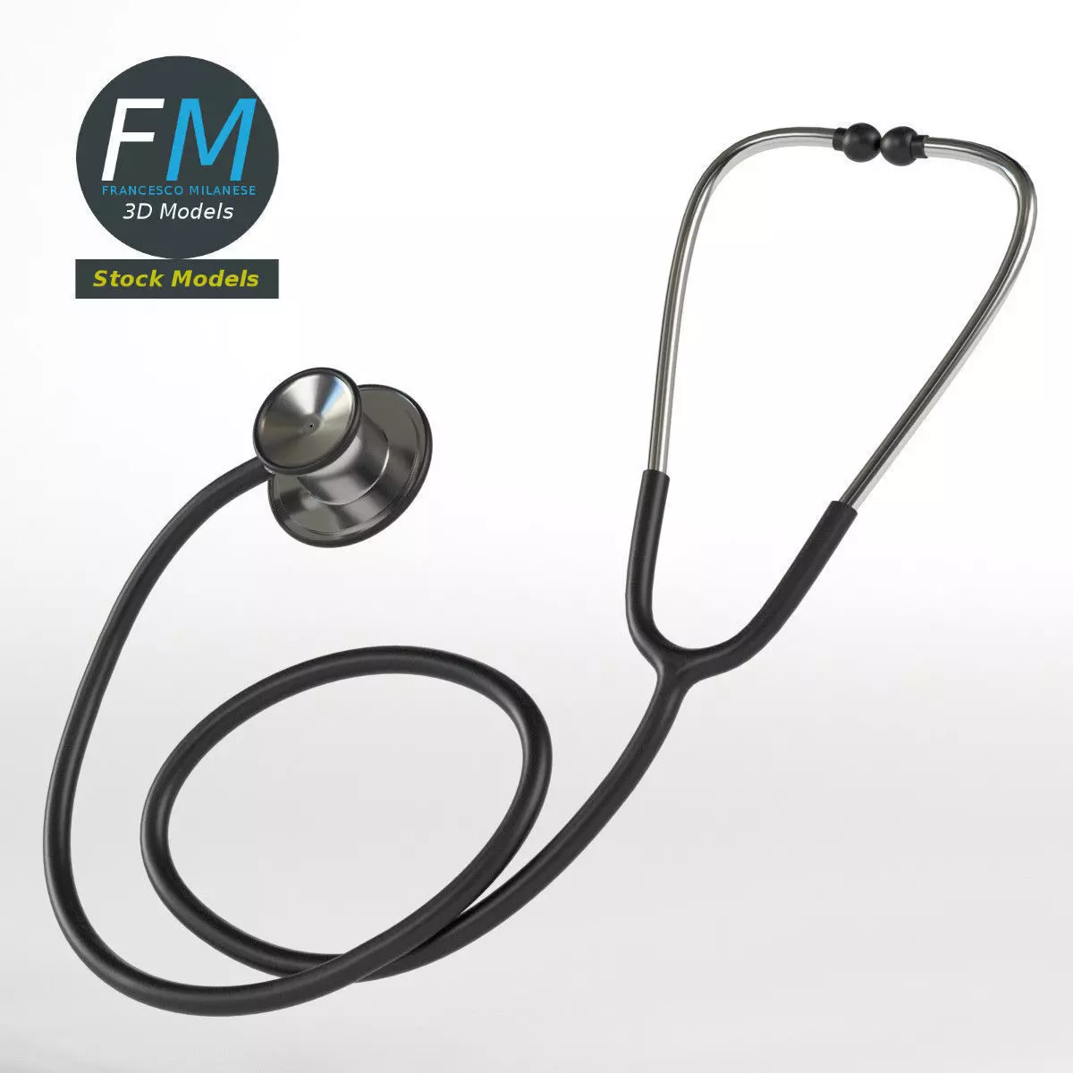 Stethoscope 3D model_0