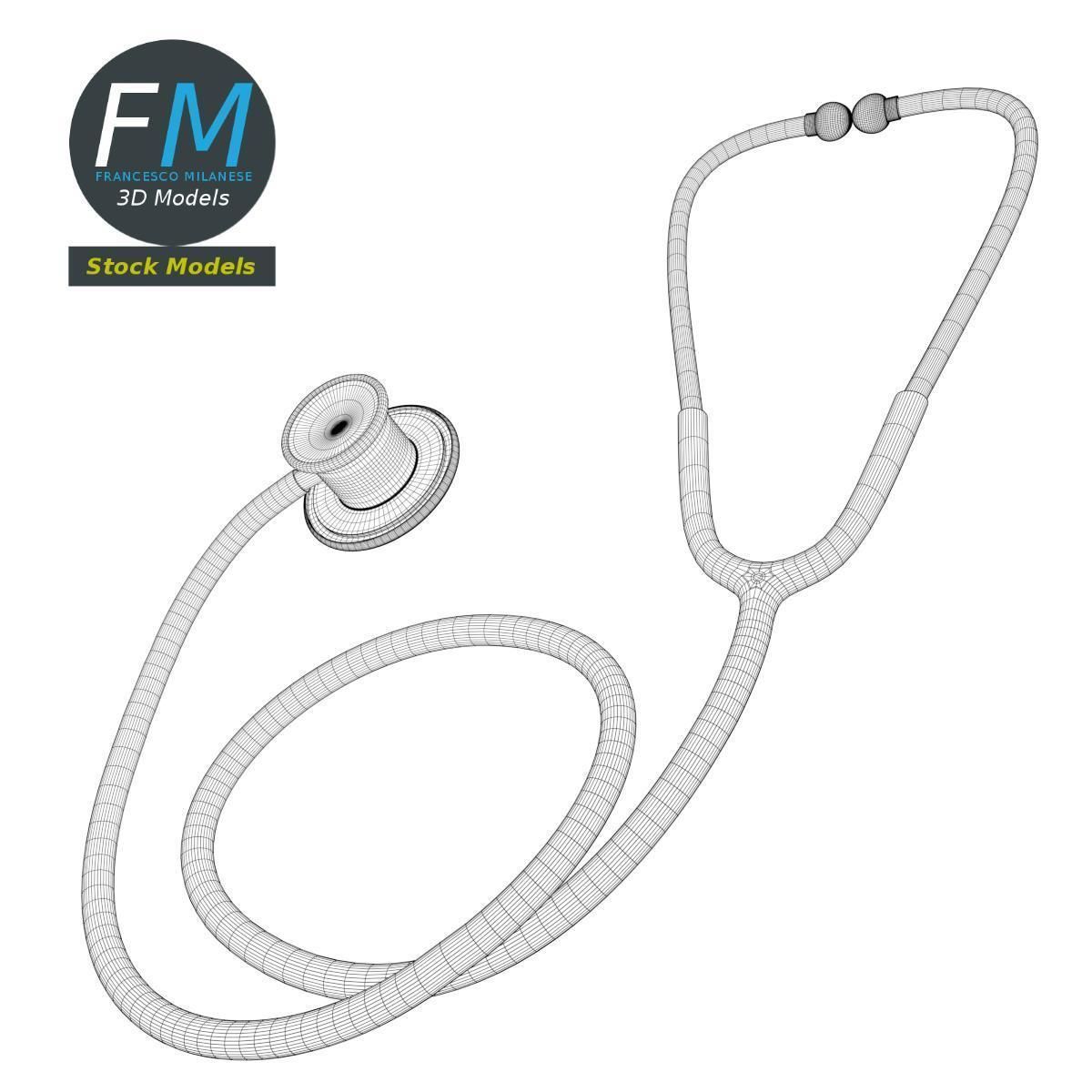 Stethoscope 3D model_7