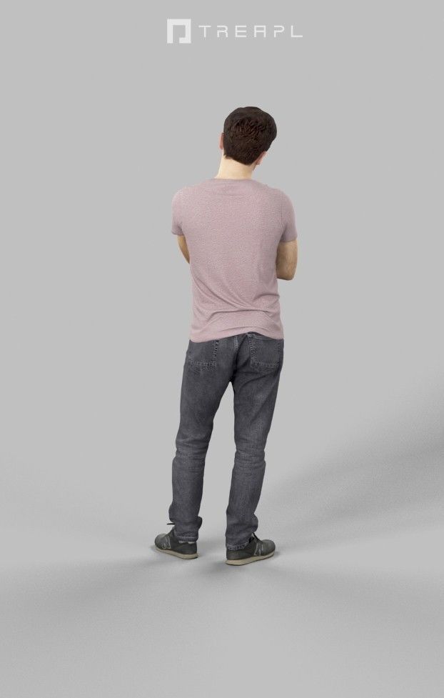 10x Man Woman Scanned Asian Foreground Casual People Vol02 3D Model Collection_68