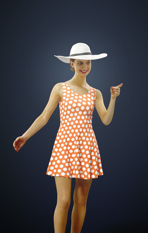 10x Man Woman Scanned Asian Foreground Casual People Vol02 3D Model Collection_58