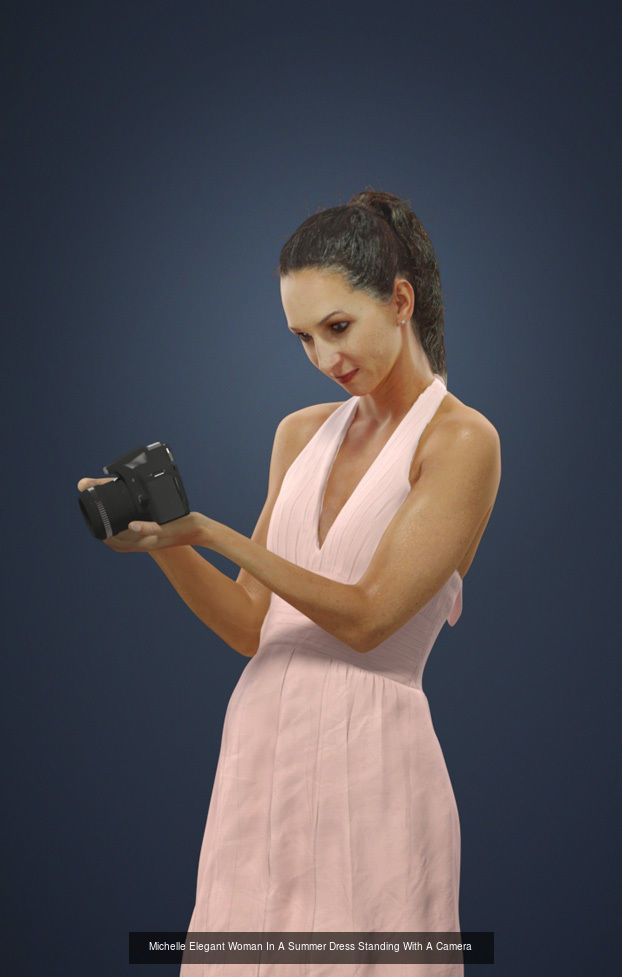 10x Man Woman Scanned Asian Foreground Casual People Vol02 3D Model Collection_3