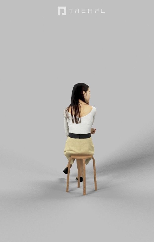 10x Man Woman Scanned Asian Foreground Casual People Vol02 3D Model Collection_40