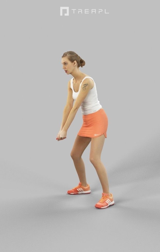 3D model Aspiration Attractive Sports Woman playing Volleyball digging ...