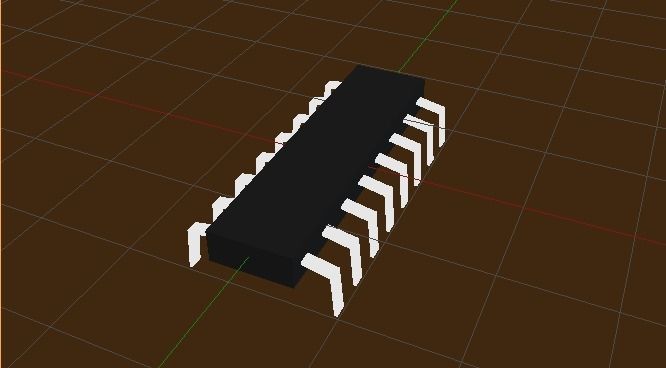 Microchip Low-poly 3D model_4
