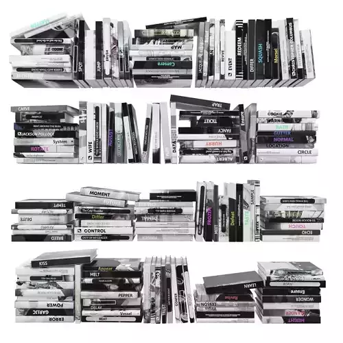Books 150 pieces 2-4-1 Low-poly 3D model