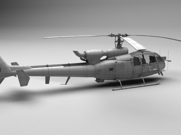 Helicopter Gazelle Warrior 3D model_17