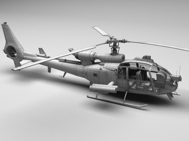 Helicopter Gazelle Warrior 3D model_26