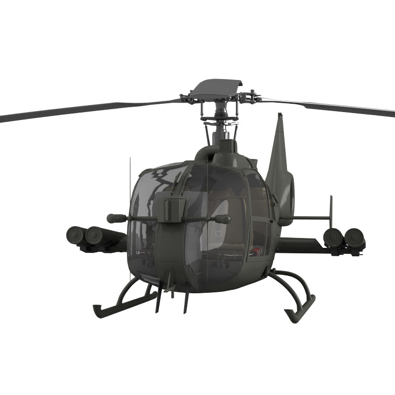Helicopter Gazelle Warrior 3D model_3