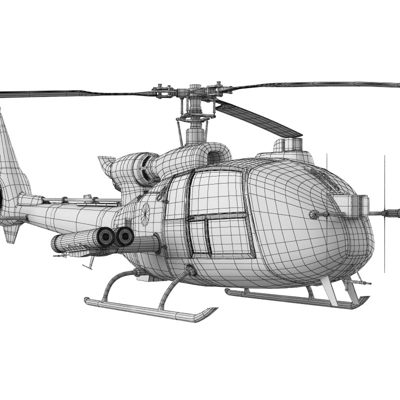 Helicopter Gazelle Warrior 3D model_7