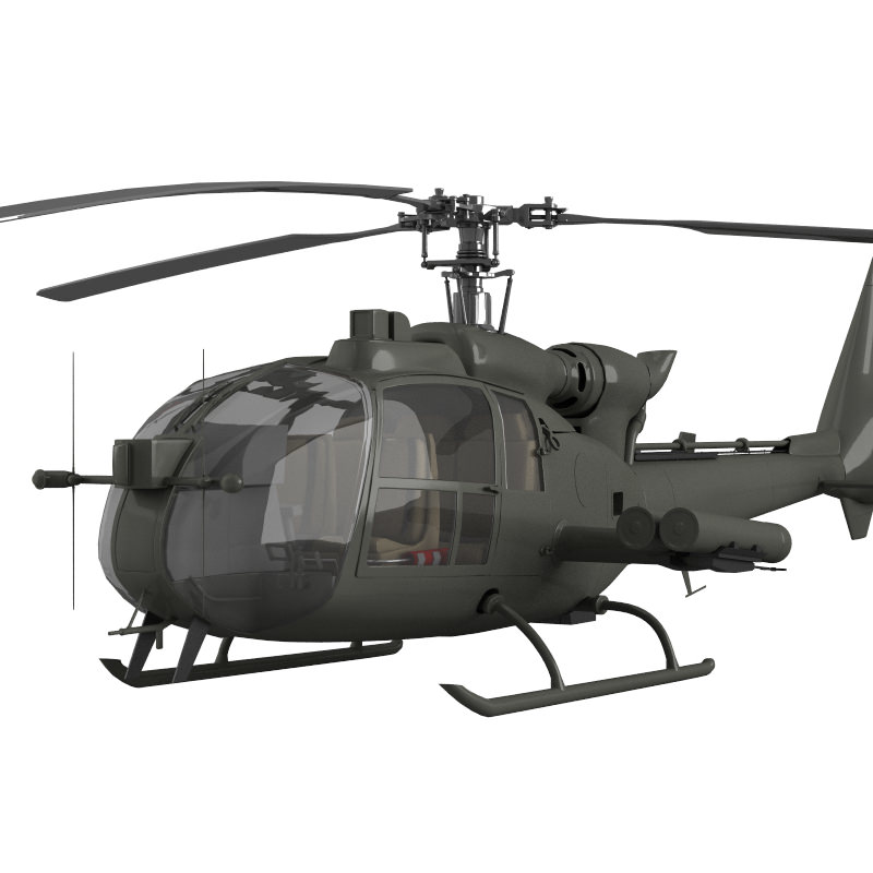 Helicopter Gazelle Warrior 3D model_4