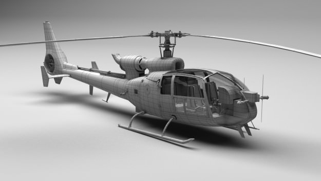 Helicopter Gazelle Warrior 3D model_16