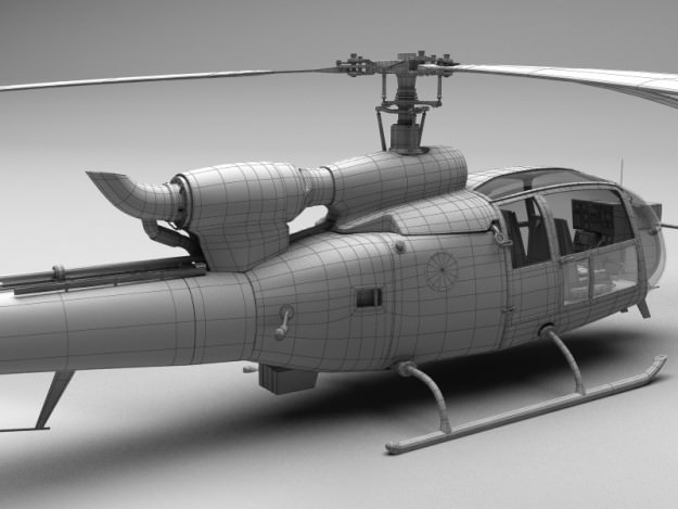 Helicopter Gazelle Warrior 3D model_20