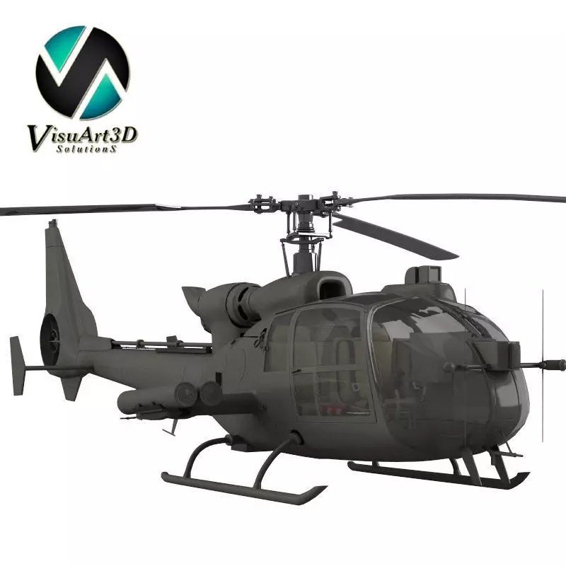 Helicopter Gazelle Warrior 3D model_0