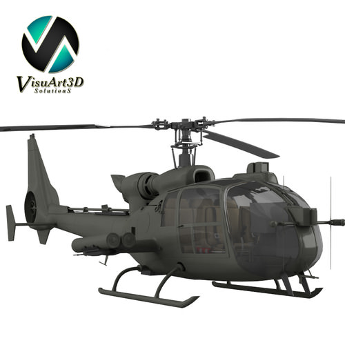 Helicopter Gazelle Warrior 3D model