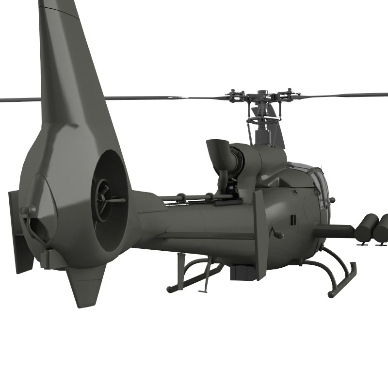 Helicopter Gazelle Warrior 3D model_6