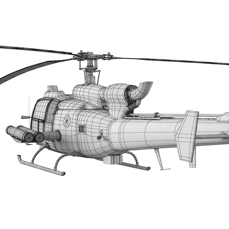Helicopter Gazelle Warrior 3D model_8