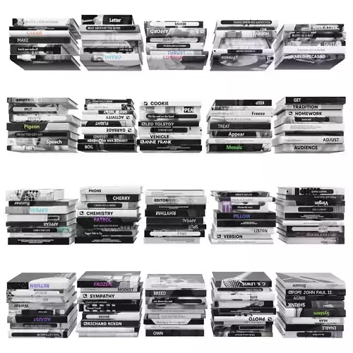 Books 150 pieces 2-5-2 Low-poly 3D model