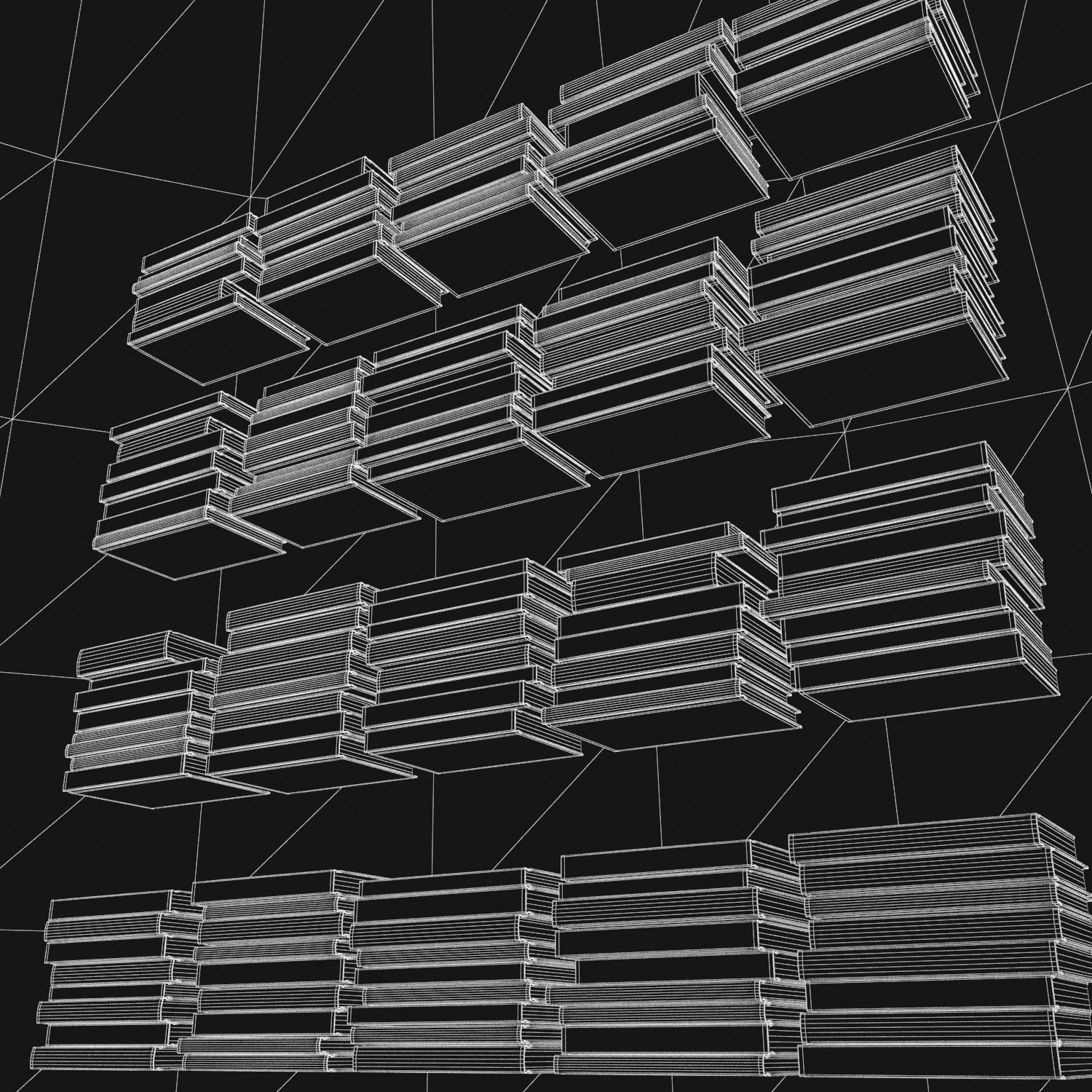 Books 150 pieces 2-5-2 Low-poly 3D model_26