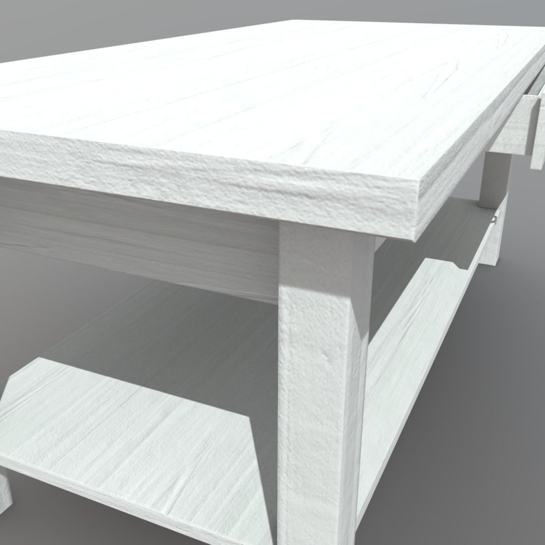 Table 2 coffee with drawers Low-poly 3D model_6