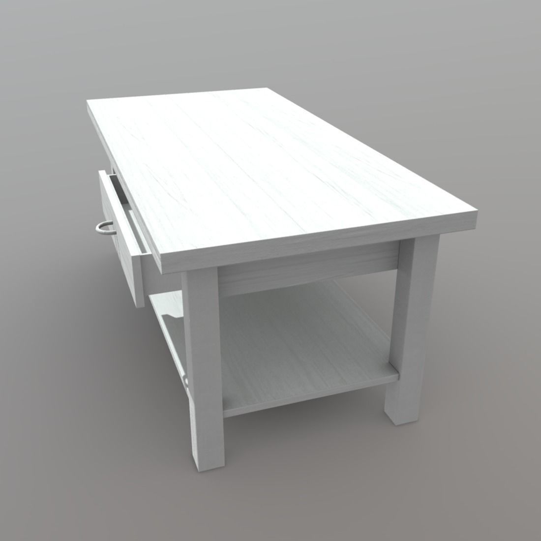 Table 2 coffee with drawers Low-poly 3D model_2