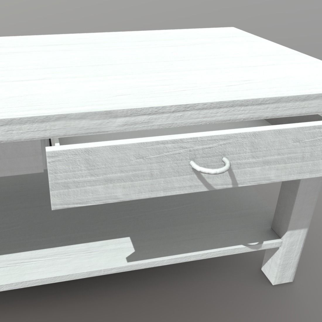 Table 2 coffee with drawers Low-poly 3D model_5